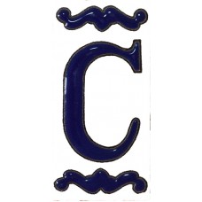 Litera C model albastru